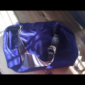 Purple Suede Lucky Brand Hobo Bag